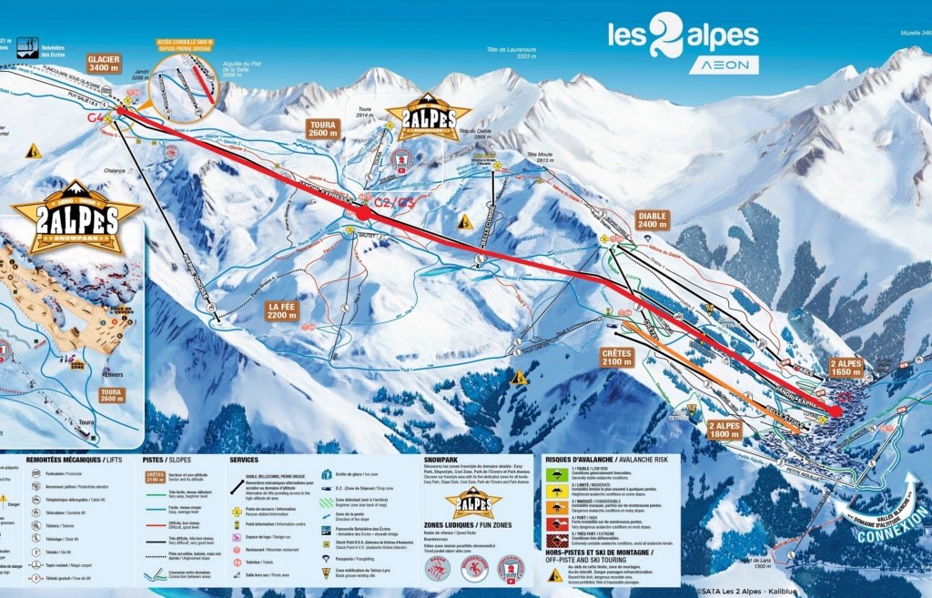 Mapa con el futuro recorrido del Jandri Express